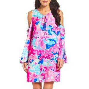 Lilly Pulitzer Beautiful Benicia Cold Shoulder Dress/Tunic 🩷🩵💙